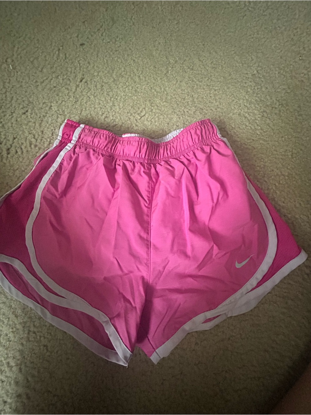 Nike Pink Women’s Running Shorts with White Trim